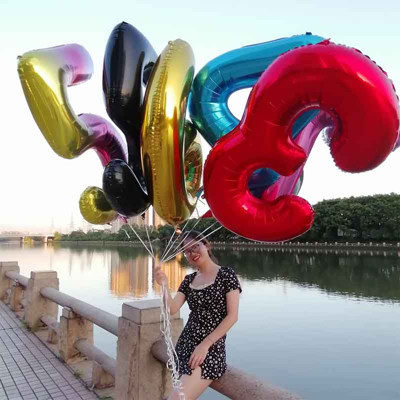 numbers aluminium balloon service