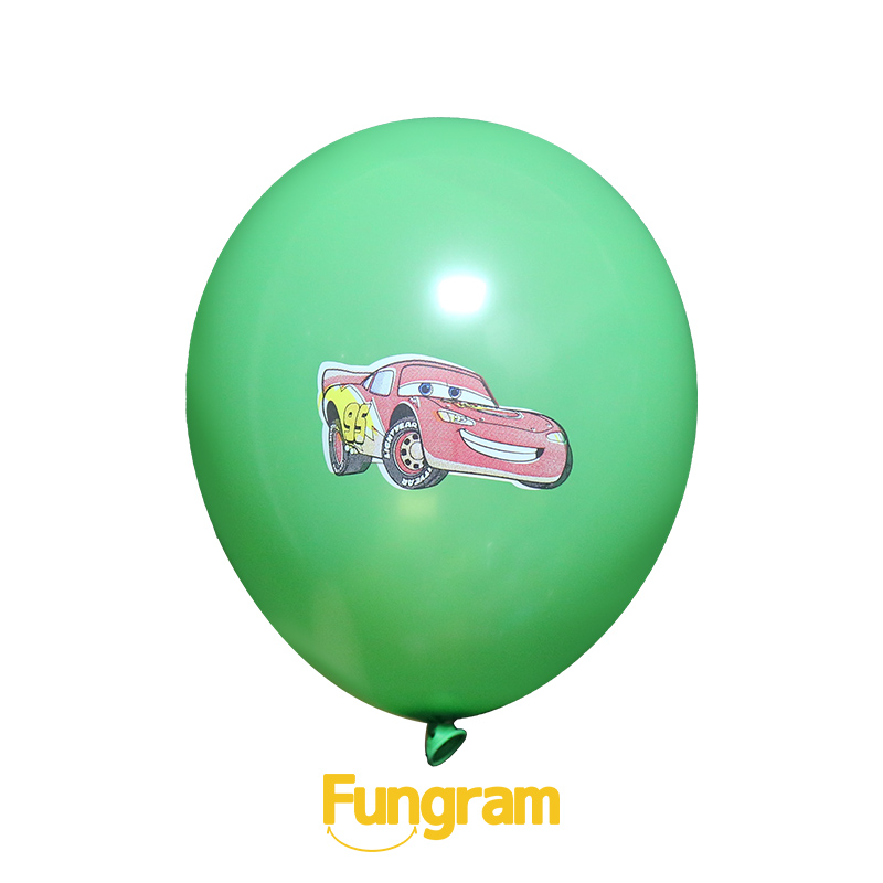 Green Printed Cartoon Balloon