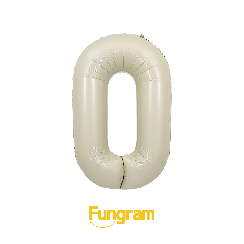 40-Inch Cream Number Balloons