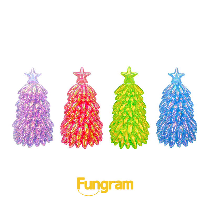 Crystal Iridescent Christmas Tree Balloons