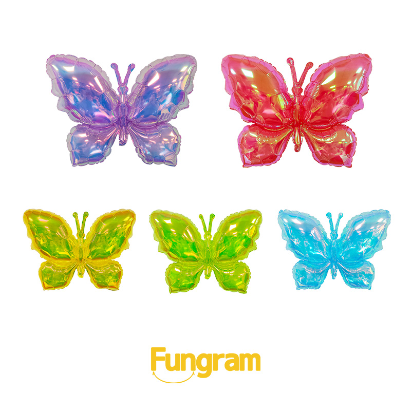 Crystal Iridescent Butterfly Balloons