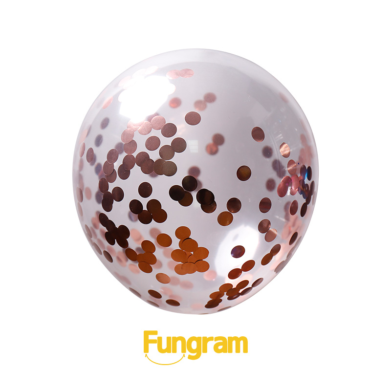 12 Inch Clear Confetti Latex Balloons