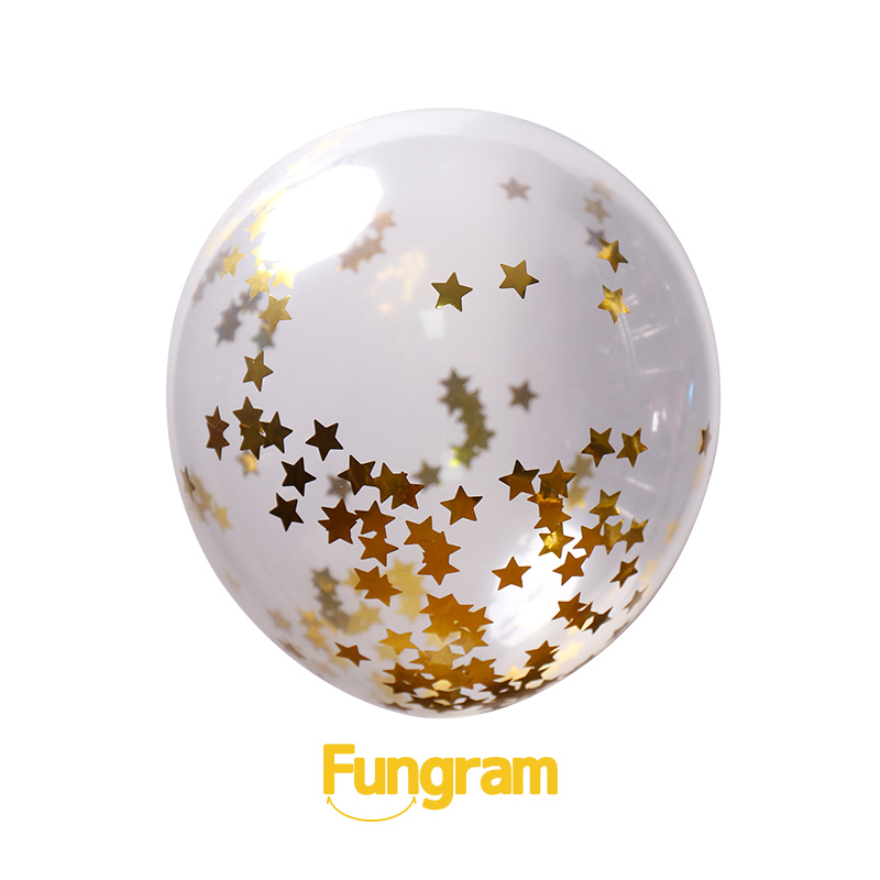 12 Inch Star Confetti Balloons