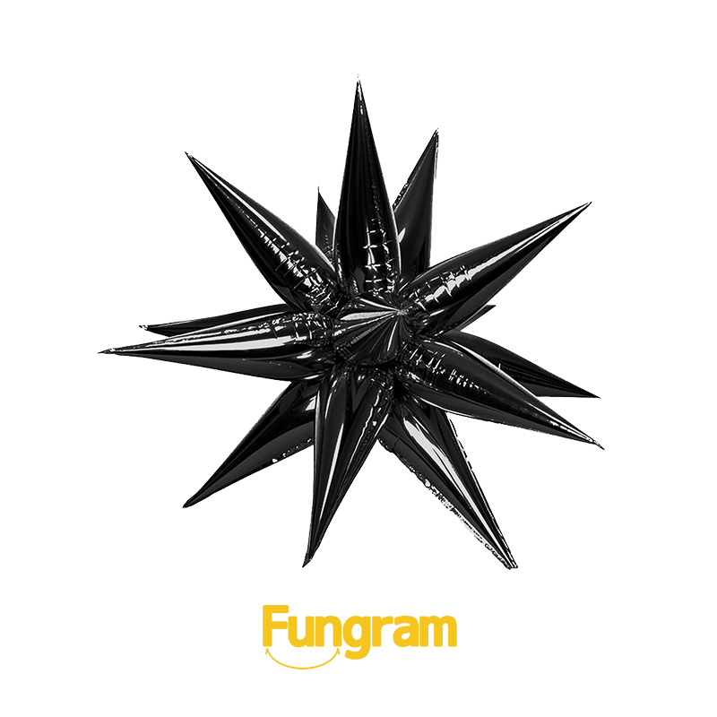 Black Starburst Balloons