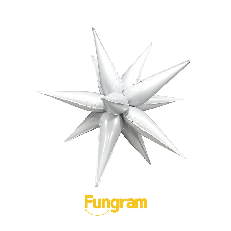 White Starburst Balloons