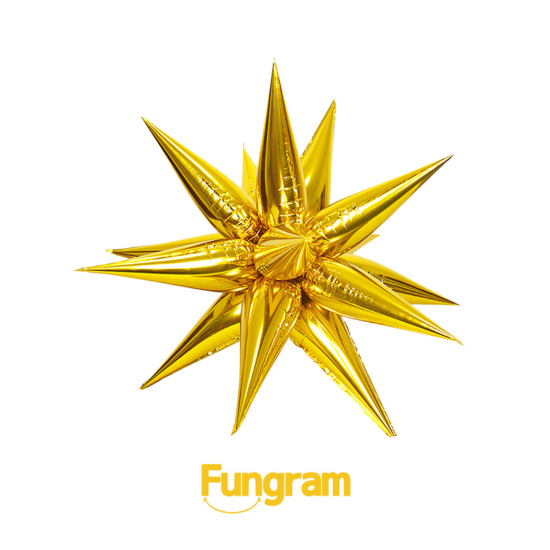 Gold Starburst Balloons