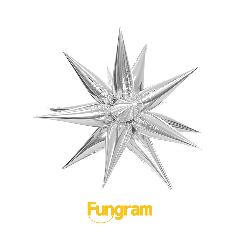 Silver Starburst Balloons